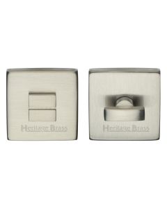 Satin Nickel Square Bathroom Turn & Release - SQ5040