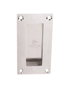 Satin Steel Heritage Brass SS-Flush Pull 102mm