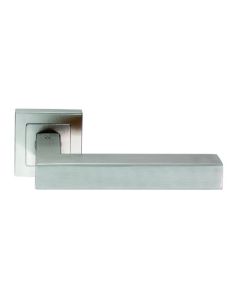 Set Satin Stainless Steel SSL Alvar Lever On Square Rose  | SSL1401SSS