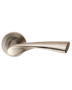 Set Satin Stainless Steel Breeze Lever on rose  | SWL1121SSS