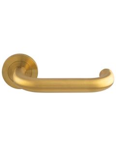 Set Satin Brass Nera Round Bar Return To Door Safety Lever   | SWL1190SPVD