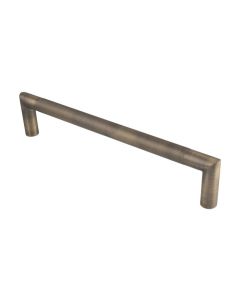 300mm Antique Brass Knurled Mitred Pull Handle | SWP1169/300AB