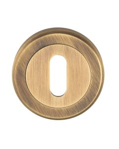 Carlisle Antique Brass 51mm Standard Profile Round Key Escutcheon | SZM003AB