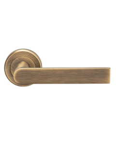 Set Carlisle Antique Brass Serozzetta Edge Lever on round rose | SZM210AB