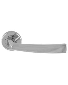 Set Carlisle Brass Polished Chrome Serozzetta Scopo Lever on round rose | SZM310CP