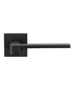 Set Carlisle Brass Matt Black Serozzetta Equi Lever on square rose | SZM370MB