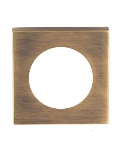 Carlisle Antique Brass Serozzetta Square Rose | SZMRSQAB