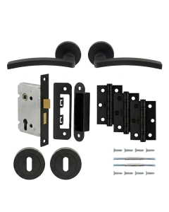Matt Black Tavira Lock Pack - Ultimate Door Pack