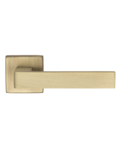 Set Manital Antique Brass Techna Lever Furniture on square rose | TC5AB