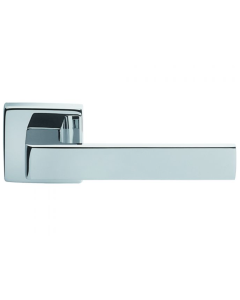 Set Manital Polished Chrome Techna Lever Furniture on square rose | TC5CP