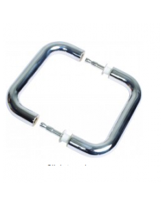 225x19mm dia. Satin Stainless Steel Solid Section Back to Back Pull Handle