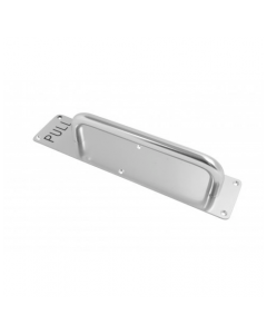 225mm SAA 19mm dia Pull Handle on plate engraved PULL