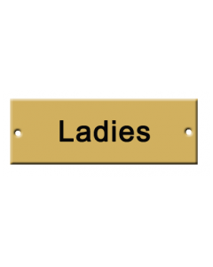 150X36mm Polished Brass LADIES Sign