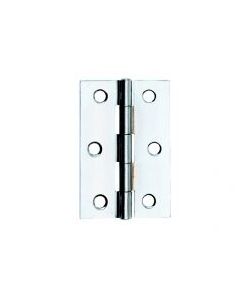 Pair 76mm Zinc Plated Fixed Pin 1838 Hinges