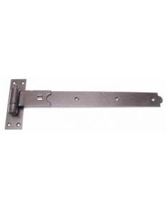 Pair 900mm Black Japanned Straight Hook and Band Hinge on Plate