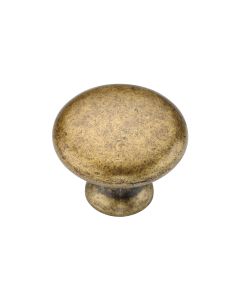 Distressed Brass Classic Round Knob - 30mm  | TK4226-030-DBS