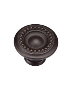 Matt Bronze Beaded Round Knob - 35mm  | TK4404-035-LBN