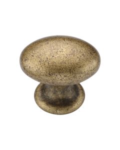 Distressed Brass Classic Oval Knob - 40mm  | TK4462-040-DBS