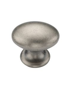 Distressed Pewter Classic Oval Knob - 40mm  | TK4462-040-DPW