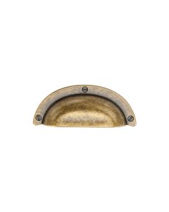 Distressed Brass Cup Pull Handle - 64mm c/c | TK5120-064-DBS