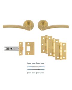 Satin Brass Tavira Latch Pack - Ultimate Door Pack