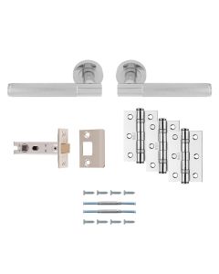 Polished Chrome Knurled Lagos Latch Pack - Ultimate Door Pack
