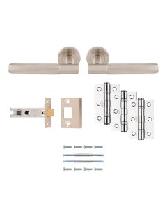 Satin Nickel Knurled Lagos Latch Pack - Ultimate Door Pack