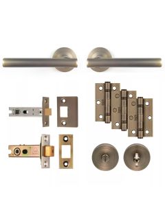 Antique Brass Faro Bathroom Pack - Ultimate Door Pack