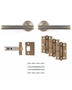 Antique Brass Faro Latch Pack - Ultimate Door Pack