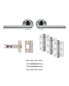 Polished Chrome Faro Latch Pack - Ultimate Door Pack