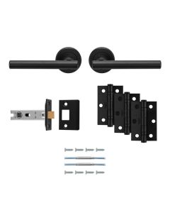 Matt Black Faro Latch Pack - Ultimate Door Pack