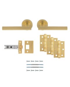 Satin BRASS Faro Latch Pack - Ultimate Door Pack