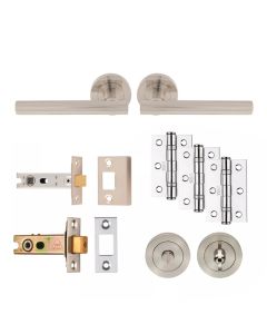 Satin Nickel Faro Bathroom Pack - Ultimate Door Pack