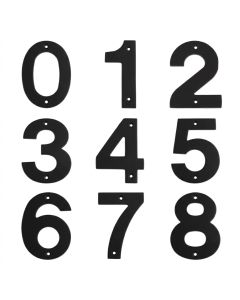 Matt Black 100mm Screw Fix Numerals 0-9 | NUM1010-9