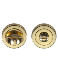 Polished Brass Round Bathroom Turn & Release - V0678