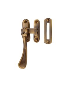 Heritage Brass Antique Brass Casement Window Fastener - Spoon Pattern