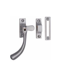 Heritage Brass Satin Chrome Casement Window Fastener - Ball Design