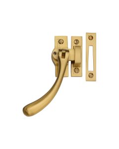 Heritage Brass Satin Brass Lockable Casement Window Fastener - Ball Design