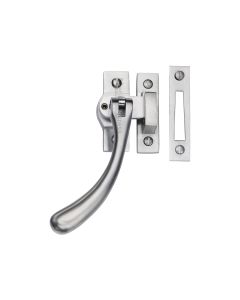 Heritage Brass Satin Chrome Lockable Casement Window Fastener - Ball Design