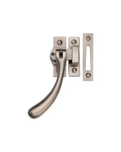 Heritage Brass Satin Nickel Lockable Casement Window Fastener - Ball Design