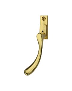 Heritage Brass Polished Brass Lockable Left-Handed Espagnolette - Ball Design