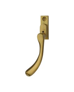 Heritage Brass Satin Brass Lockable Left-Handed Espagnolette - Ball Design
