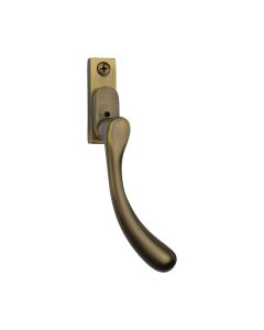 Heritage Brass Antique Brass Lockable Right-Handed Espagnolette - Ball Design