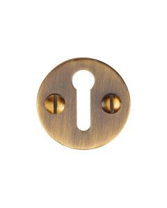 Antique Brass Standard Key Escutcheon Round - V1010