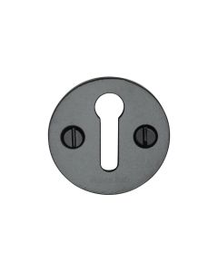 Matt Black Standard Key Escutcheon Round - V1010