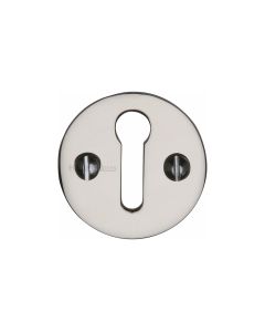 Polished Nickel Finish Standard Key Escutcheon Round - V1010