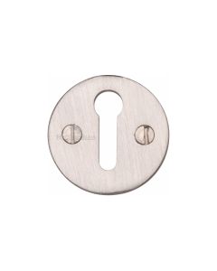 Satin Nickel Standard Key Escutcheon Round - V1010