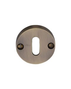 Antique Brass Standard Key Escutcheon Round - V1014
