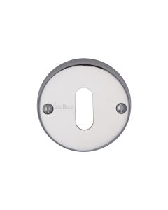Polished Chrome Standard Key Escutcheon Round - V1014