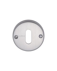 Satin Chrome Standard Key Escutcheon Round - V1014